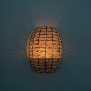 Beaded Wall Sconce Candle Holder Pair